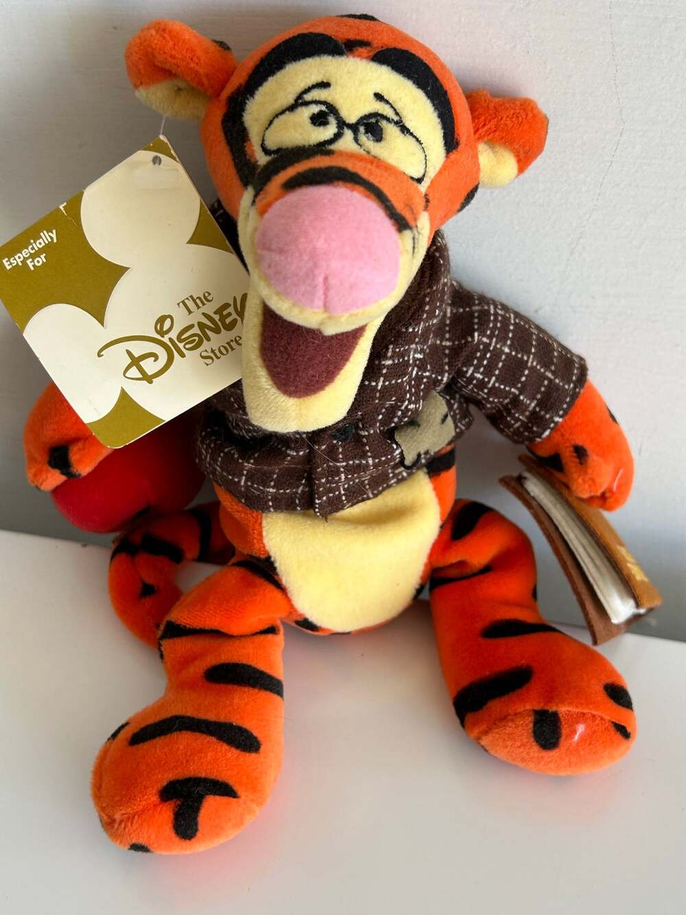 Disney Store Teacher Tigger Bean Bag Plush 9” Plush